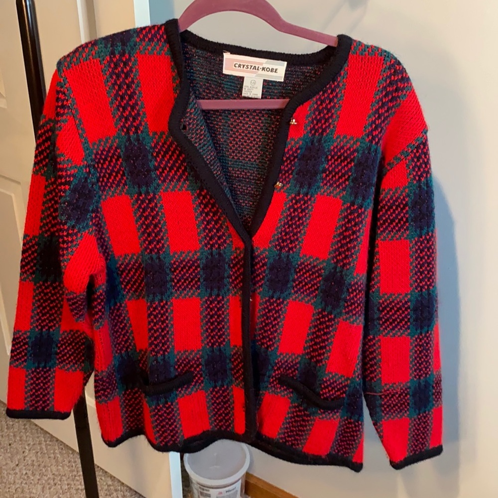 Vintage tartan cardigan